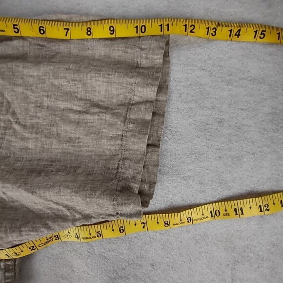 Roundtree & Yorke Light Brown Short Sleeve Casual 100% Linen Shirt Size XL (NWT) - Picture 10 of 13